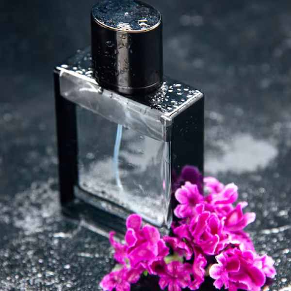 front-view-expensive-fragnance-with-flowers-dark-background-color-perfume-gift-present-love-marriage-scent-flower_140725-158075
